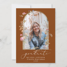 Arco de Flores Silvestres Terracota Foto Graduação