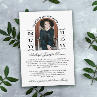 Anúncio Arco Elegante Foto Para Sempre Em Nossos Corações 