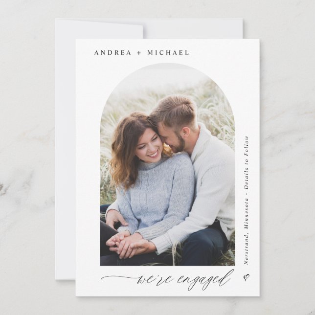 Anúncio Arco Elegante Moderno Foto Noiva Casamento Engagem (Frente)