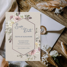 Arco Floral em Aquarela para Casamento Save the Da