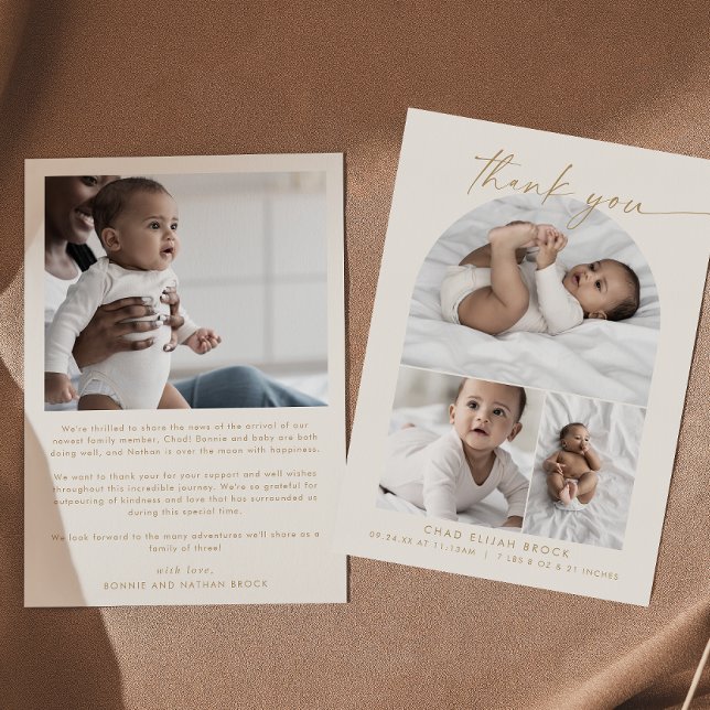 Anúncio Arco Moderno | Colagem de Fotos Creme Obrigado Nas (Criador carregado)