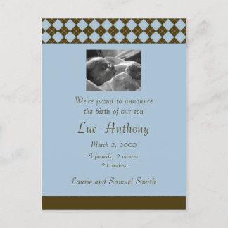 Anúncio Argyle Marrom e Azul (Personalizável)