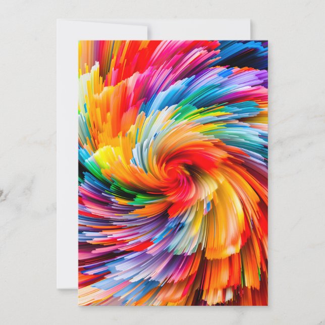 Anúncio Arremolinado Moderno Abstrato Arco-íris (Frente)