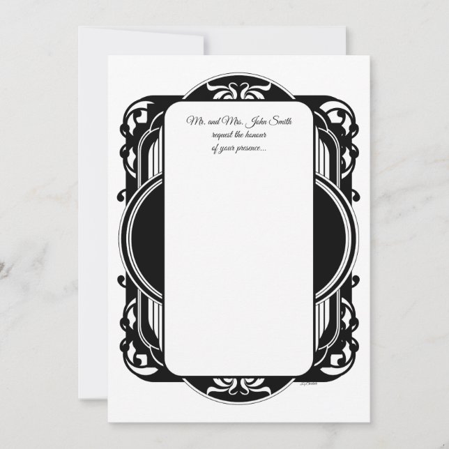 Anúncio Arte Deco Vintage Preto e Branco (Frente)