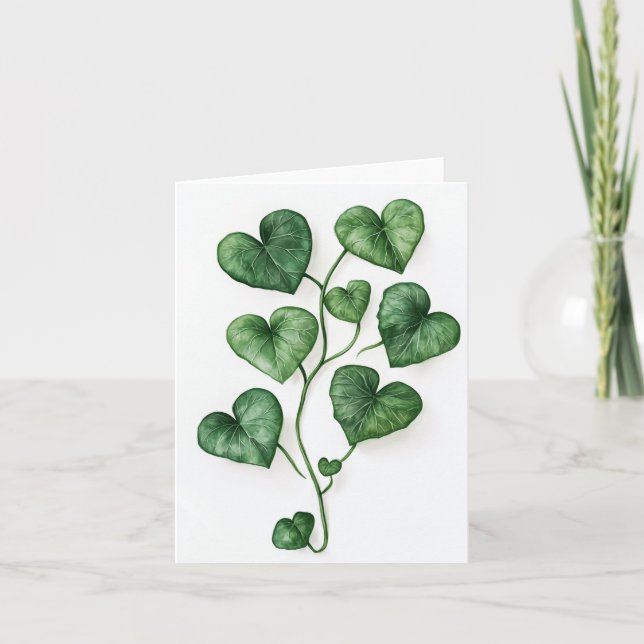 Anúncio Arte Digital Aquarela Corações Verdes (Frente)