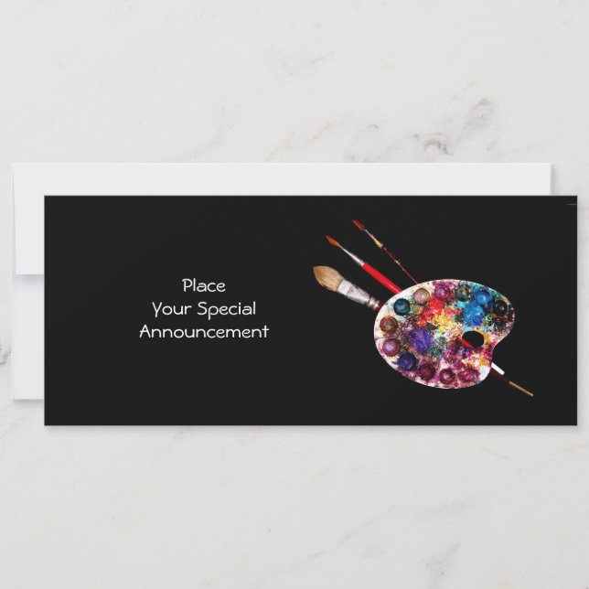 ANÚNCIO ARTE PALETA DE COR DO ARTISTA MOSTRA EXPOSIÇÃO DA  (Frente)