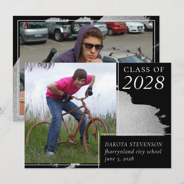 Anúncio Artsy Formando | Encantador Abstrato Splash 2 Foto (Frente/Verso)