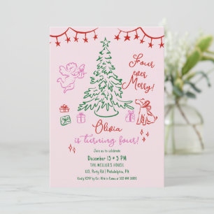Anúncio Árvore caprichosa de Natal para 4º aniversário