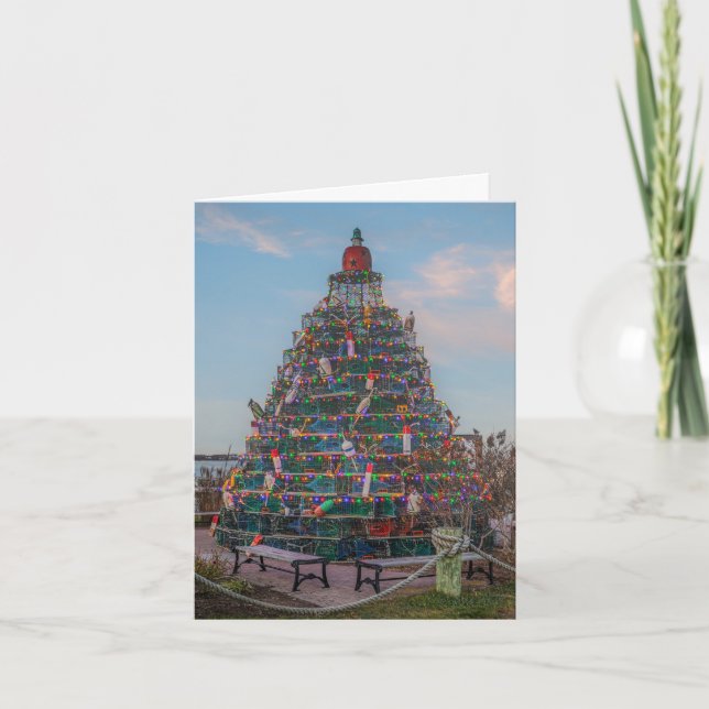 Anúncio Árvore de Natal em Block Island Harbor, RI (Frente)