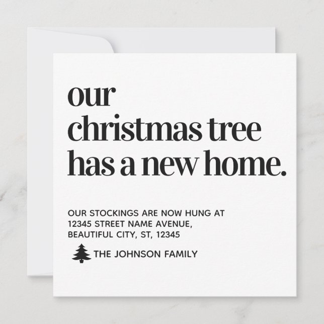 Anúncio Árvore de Natal Nova Casa Movemos Férias (Frente)