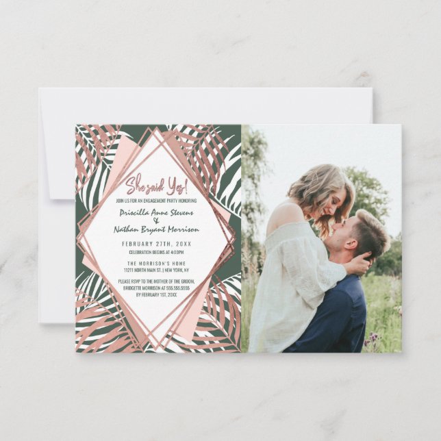 Anúncio Árvore Tropical de Palma Tropical Rosa Dourada Ver (Frente)