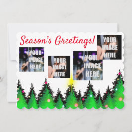 Anúncio Árvores de natal de férias festivas com luzes