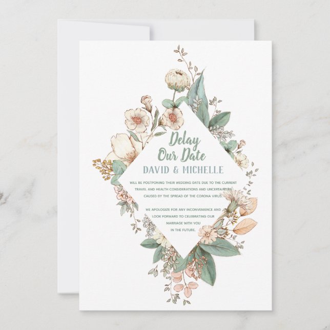 Anúncio Atrasar nossa data | Atraso do vírus Corona | Cart (Frente)