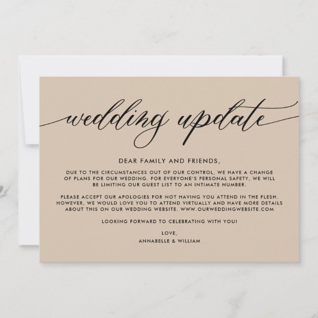 Anúncio Atualização de casamento | Casamento menor (Frente)