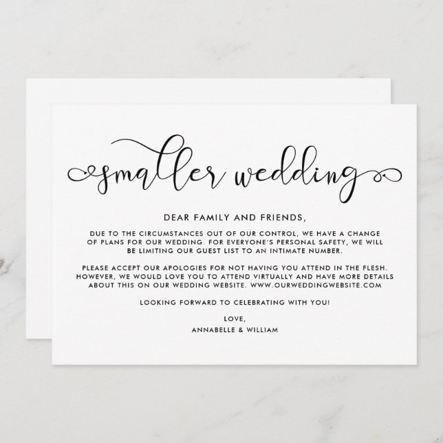 Anúncio Atualização de casamento | Casamento menor (Frente/Verso)