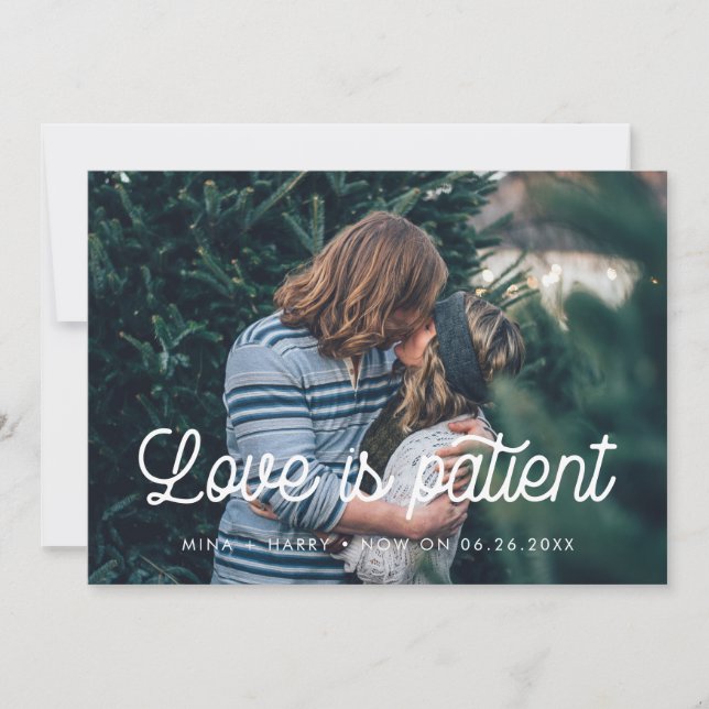 Anúncio Atualização de casamento com letra retrô Amor é pa (Frente)