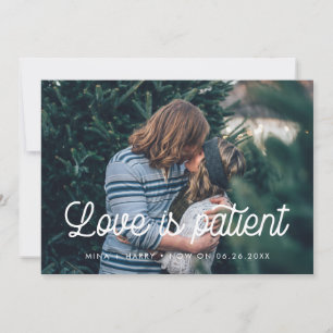 Anúncio Atualização de casamento com letra retrô Amor é pa