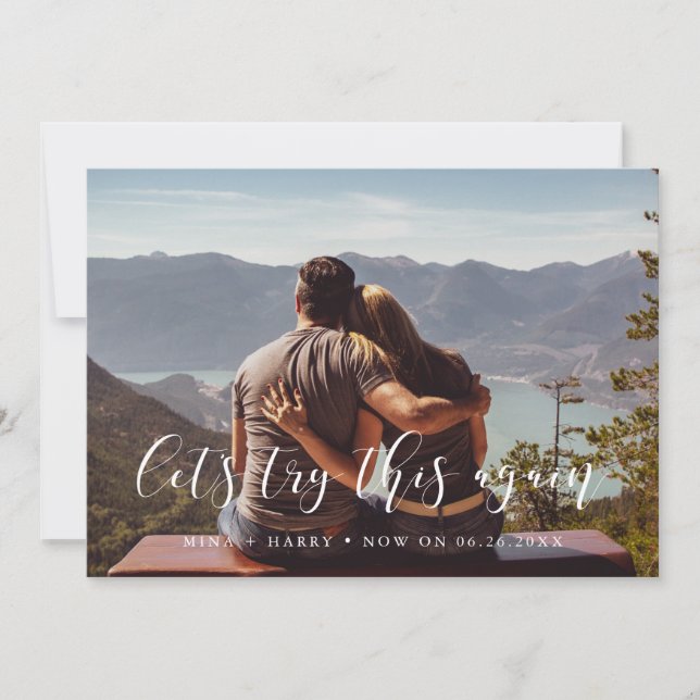 Anúncio Atualização de casamento elegante Vamos tentar nov (Frente)