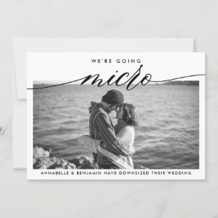 Anúncio Atualização de casamento Estamos Indo Para A Mic