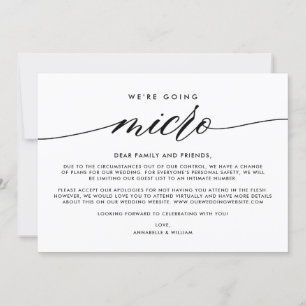 Anúncio Atualização de casamento Estamos Indo Para A Mic