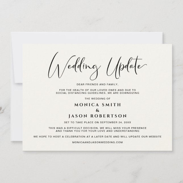 Anúncio Atualização de Casamento Menor Alteração da Creme  (Frente)