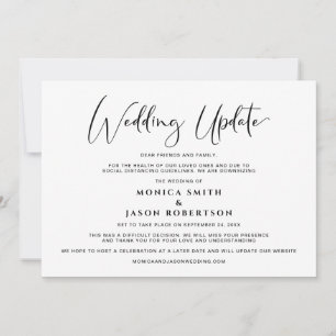 Anúncio Atualização de Casamento Menor Mudança de Planos E
