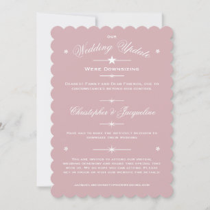 Anúncio Atualização de Casamento Reduzido Elegante Rosa Em