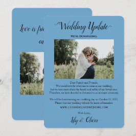 Anúncio Atualização de casamento simples azul celeste 2 Re