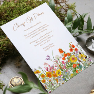 Anúncio Atualização de Mudança de Plano de Casamento com F