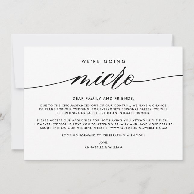 Anúncio Atualização de Noivado | Vamos Fazer um Microcasam (Frente)