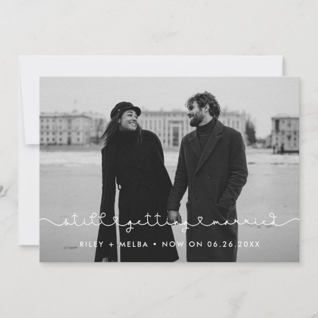 Anúncio Atualização simples e fofa de casamento ainda casa (Frente)