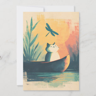 Anúncio Aventura de Gato Rustic Lake Vintage