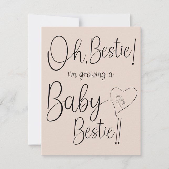 Anúncio Baby Bestie Announcement (Frente)