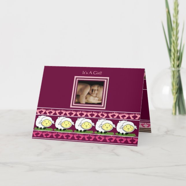 Anúncio Baby Girl Annouement Shea com sua foto - (Frente)