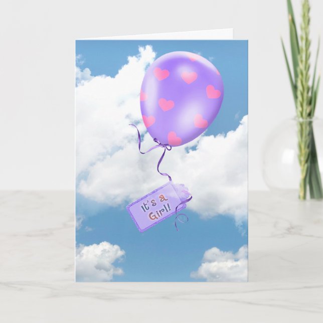 Anúncio Baby Girl Balloon in Clouds (Frente)