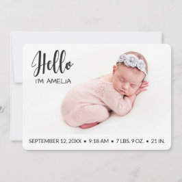 Anúncio Baby Girl Hello overlay foto moderna minimalista