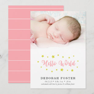 Anúncio Baby Photo Hello World Birth