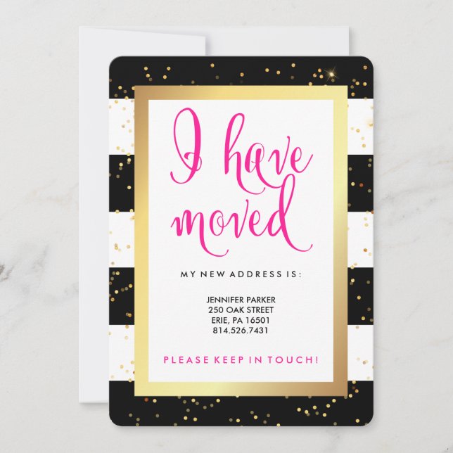 Anúncio Bandas brancas e pretas e Douradas | Já Me Movi (Frente)