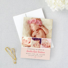 Anúncio Bastante Doce Blush Baby Girl Foto Collage Birth
