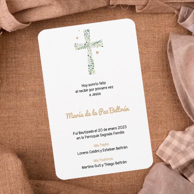 Anúncio Batismo Religioso Espanhol e Bautizo Estampa (Criador carregado)