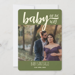 Anúncio Bebê a Caminho Duas Fotos Texto Personalizado Grav