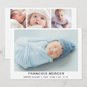 Anúncio Bebê Boy Photo Collage Birth