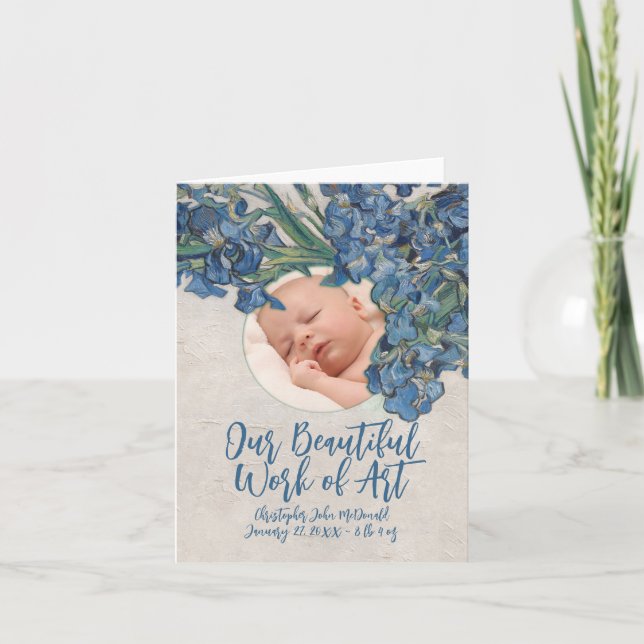 Anúncio Bebê Com Van Gogh Irises (Frente)