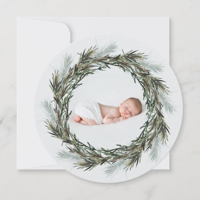 Anúncio Bebê está frio fora da foto de Natal (Frente)