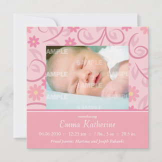 Anúncio Bebê Floral Rosa Curva