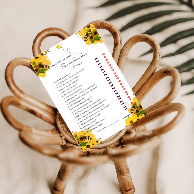 Anúncio Bee & Flor Noiva & Chá de panela Placa de Jogo (Criador carregado)