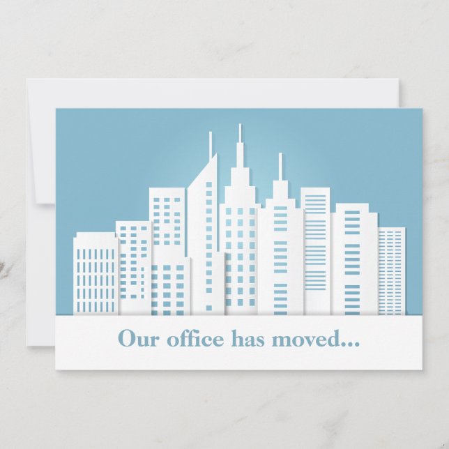 Anúncio Bela Linha do Céu Azul Empresarial Mudança de Ende (Frente)