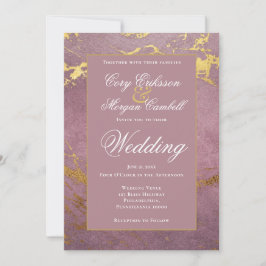 Anúncio Belo Rosa e Dourado Casamento Marblando