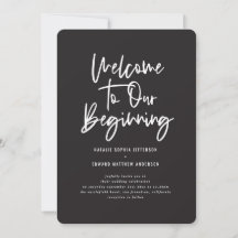 Bem-vindo ao nosso início de casamento com folhage