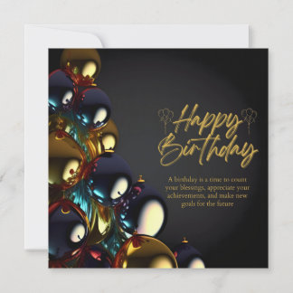 Anúncio Bênçãos de Aniversário Elegantes